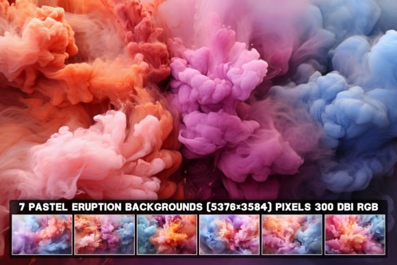 7 Abstract Pastel Eruption Backgrounds: A Creative Toolkit