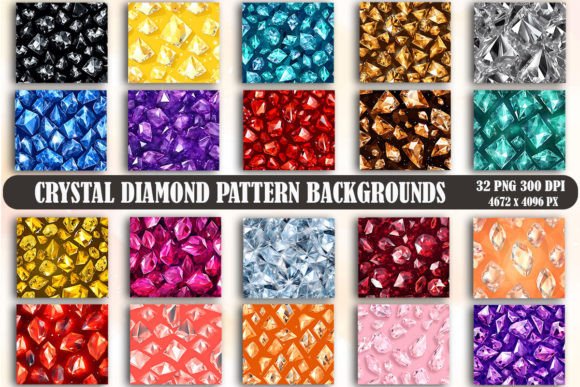 Crystal Diamond Pattern Backgrounds: A Gem for Modern Design