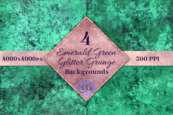 Emerald Green Glitter Grunge: Bold Backgrounds for Impactful Designs
