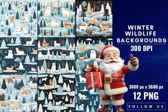 Enchanting Winter Wildlife Backgrounds for Your Projects