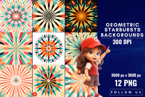 Energize Your Visuals: Mastering Geometric Starbursts Backgrounds