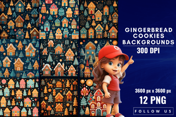 Gingerbread Cookies Backgrounds: A Sweet Design Foundation
