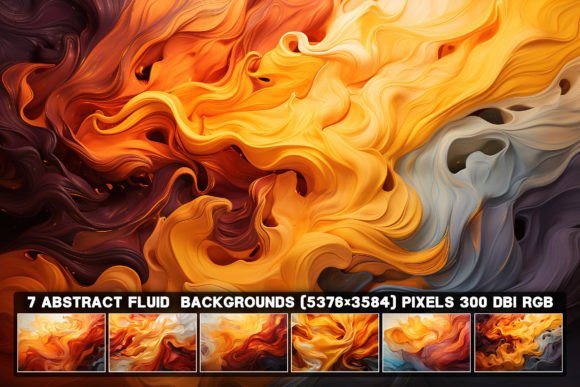 Ignite Your Projects with 7 Abstract Fluid Flames Backgrounds