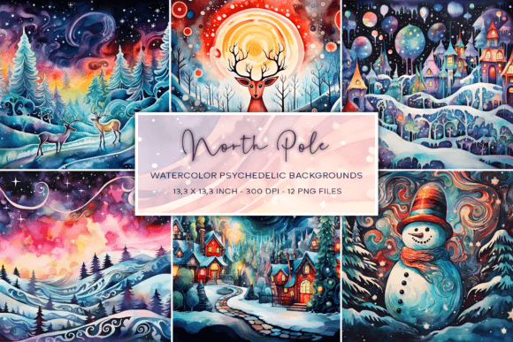 Psychedelic Christmas Backgrounds: A Vibrant Twist on Holiday Design
