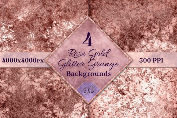 Rose Gold Glitter Grunge Backgrounds: Texture That Tells a Story