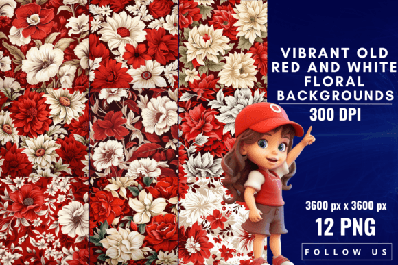 Timeless Elegance: The Allure of Old Red and White Floral Backgrounds