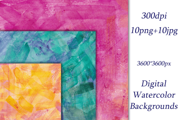 Unleash Your Creativity with Digital Watercolor Bright Backgrounds