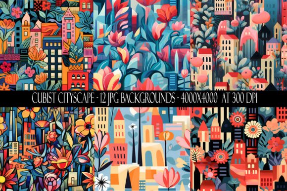 Unlocking Visual Energy: Cubist Cityscape Backgrounds for Modern Design