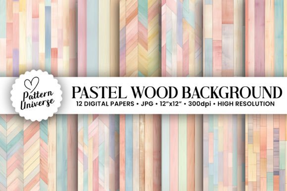 Warm, Natural Design with Pastel Wooden Seamless Backgrounds