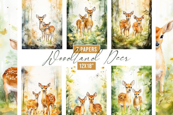 Watercolor Woodland Deer Backgrounds: A Designer's Field Guide