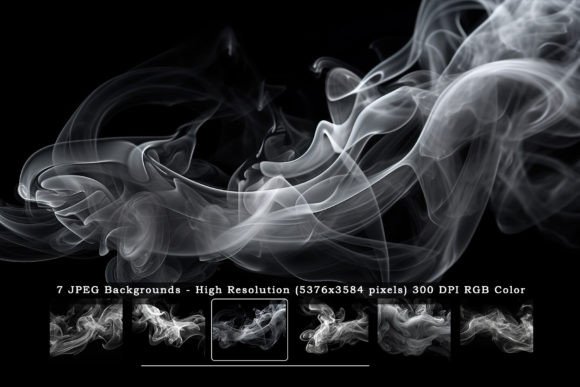 White Black Smoke in Black Backgrounds: A Modern Texture for Bold Designs
